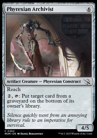 (262) Magic The Gathering March of the Machine Single: Phyrexian Archivist  Common