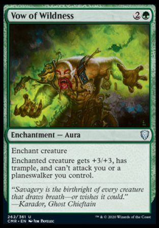 (262/361) Magic The Gathering Commander Legends Single: Vow of Wildness Holo Uncommon