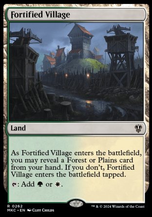 (262) Magic The Gathering Commander: Murders at Karlov Manor Single: Fortified Village  Rare