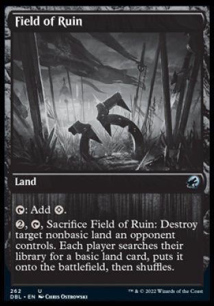 (262) Magic The Gathering Innistrad: Double Feature Single: Field of Ruin Holo Uncommon