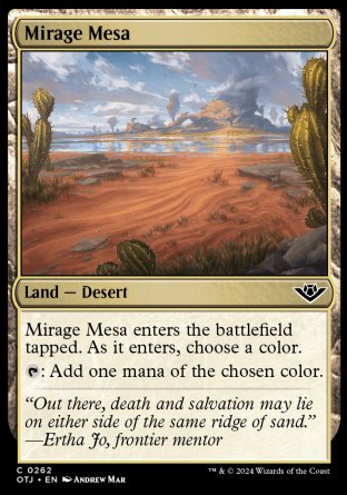 (262) Magic The Gathering Outlaws of Thunder Junction Single: Mirage Mesa  Holo Common