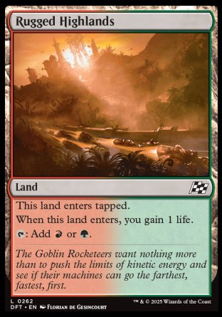 (262) Magic The Gathering Aetherdrift Single: Rugged Highlands Holo Common