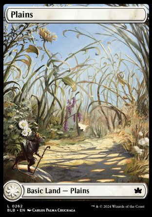 (262) Magic The Gathering Bloomburrow Single: Plains (V.1) Holo Land