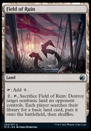(262) Magic The Gathering Innistrad: Midnight Hunt Single: Field of Ruin  Uncommon