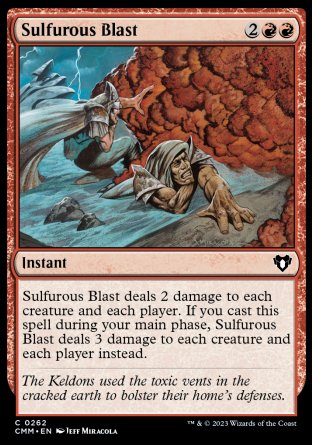 (262) Magic The Gathering Commander Masters Single: Sulfurous Blast  Common
