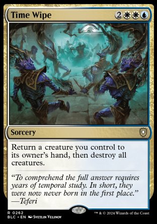 (262) Magic The Gathering Commander: Bloomburrow Single: Time Wipe  Rare