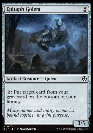 (262) Magic The Gathering Innistrad Remastered Single: Epitaph Golem Holo Common