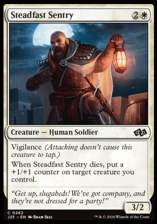 (262) Magic The Gathering Foundations Jumpstart Single: Steadfast Sentry  Common