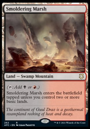 (262) Magic The Gathering Commander: Adventures in the Forgotten Realms Single: Smoldering Marsh  Rare