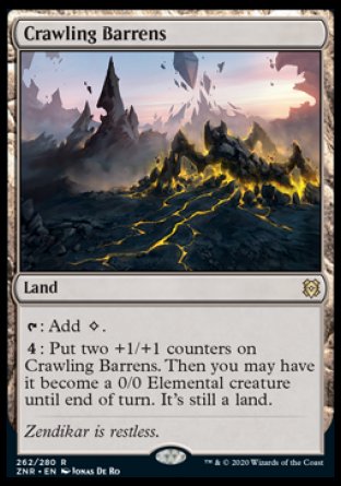 (262/280) Magic The Gathering Zendikar Rising Single: Crawling Barrens  Rare