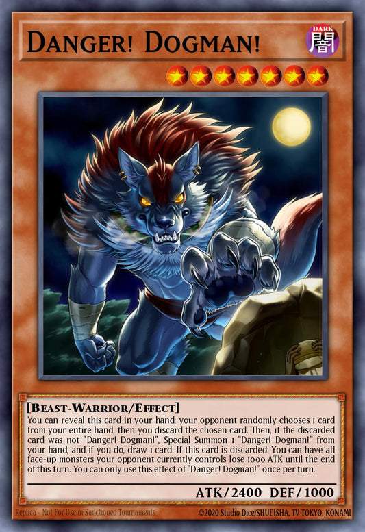 (218) YuGiOh TCG MP19: 2019 Gold Sarcophagus Tin Mega Pack Single: Danger! Dogman!  Ultra Rare
