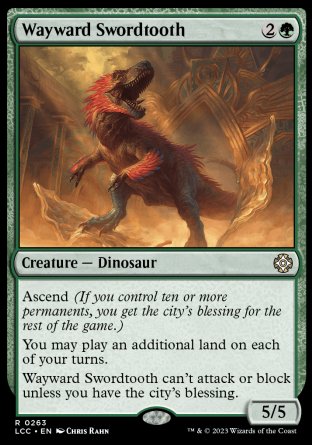 (263) Magic The Gathering Commander: The Lost Caverns of Ixalan Single: Wayward Swordtooth  Rare