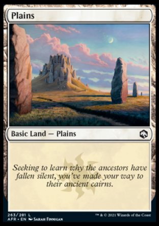 (263) Magic The Gathering Adventures in the Forgotten Realms Single: Plains (V.2)  Land