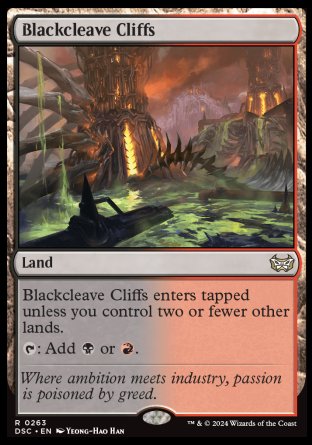 (263) Magic The Gathering Commander: Duskmourn: House of Horror Single: Blackcleave Cliffs  Rare