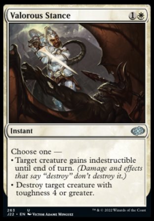 (263) Magic The Gathering Jumpstart 2022 Single: Valorous Stance (V.2)  Uncommon