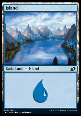 (263/274) Magic The Gathering Ikoria: Lair of Behemoths Single: Island (V.1)  Land