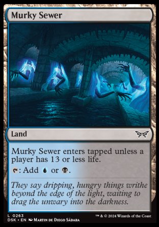 (263) Magic The Gathering Duskmourn: House of Horror Single: Murky Sewer  Common