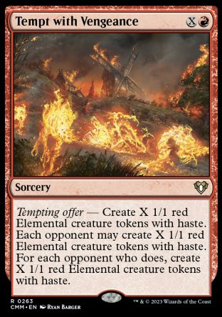 (263) Magic The Gathering Commander Masters Single: Tempt with Vengeance Holo Rare