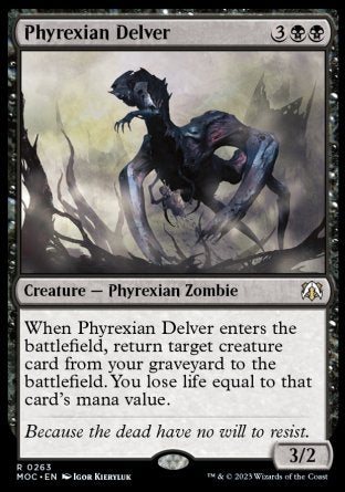 (263) Magic The Gathering Commander: March of the Machine Single: Phyrexian Delver  Rare