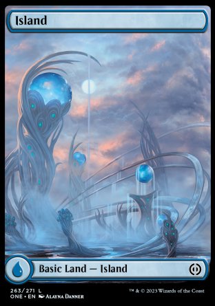 (263) Magic The Gathering Phyrexia: All Will Be One Single: Island (V.1)  Land