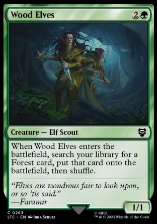 (263) Magic The Gathering Commander: The Lord of the Rings: Tales of Middle-earth Single: Wood Elves  Common