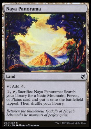 (263) Magic The Gathering Commander 2019 Single: Naya Panorama  Common