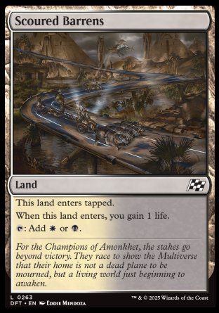 (263) Magic The Gathering Aetherdrift Single: Scoured Barrens  Common