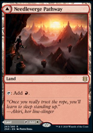 (263/280) Magic The Gathering Zendikar Rising Single: Needleverge Pathway // Pillarverge Pathway  Rare