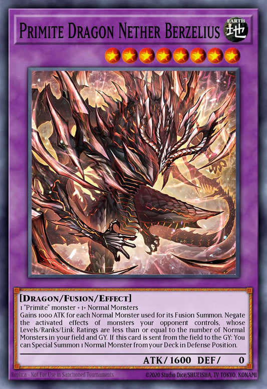 (DUAD035) YuGiOh TCG Duelist’s Advance Single: Primite Dragon Nether Berzeulius (V.1 - Ultra Rare)  Ultra Rare