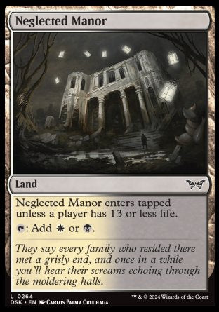 (264) Magic The Gathering Duskmourn: House of Horror Single: Neglected Manor Holo Common