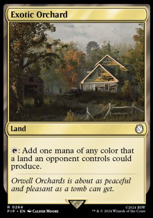 (264) Magic The Gathering Universes Beyond: Fallout Single: Exotic Orchard  Holo Rare