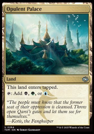 (264) Magic The Gathering Tarkir: Dragonstorm Single: Opulent Palace Holo Uncommon