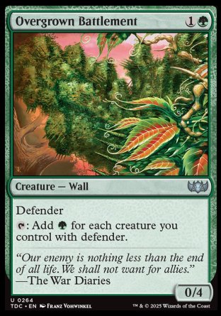 (264) Magic The Gathering Commander: Tarkir: Dragonstorm Single: Overgrown Battlement  Uncommon
