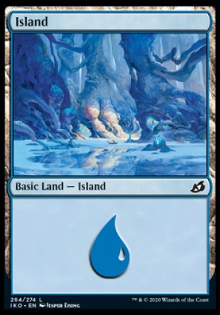 (264/274) Magic The Gathering Ikoria: Lair of Behemoths Single: Island (V.2)  Land