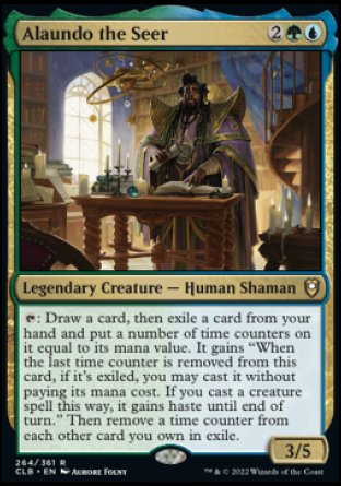 (264) Magic The Gathering Commander Legends: Battle for Baldur's Gate Single: Alaundo the Seer Holo Rare