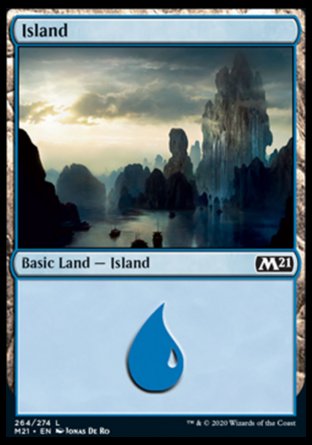 (264) Magic The Gathering Core 2021 Single: Island (V.2)  Land