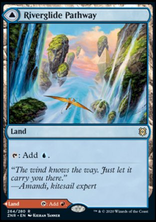 (264) Magic The Gathering Zendikar Rising: Promos Single: Riverglide Pathway // Lavaglide Pathway Holo Rare