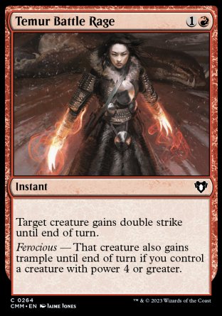(264) Magic The Gathering Commander Masters Single: Temur Battle Rage  Common