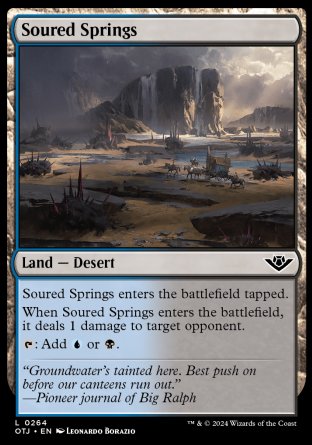 (264) Magic The Gathering Outlaws of Thunder Junction Single: Soured Springs  Holo Land