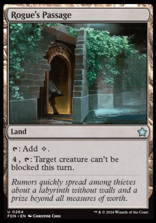 (264) Magic The Gathering Magic: The Gathering Foundations Single: Rogue's Passage Holo Uncommon