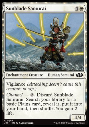 (264) Magic The Gathering Foundations Jumpstart Single: Sunblade Samurai  Common