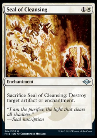 (264) Magic The Gathering Modern Horizons 2 Single: Seal of Cleansing (V.2) Holo Uncommon