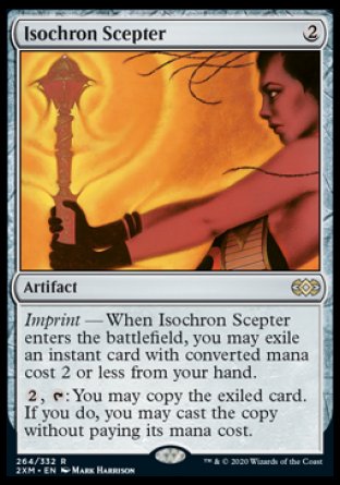 (264/332) Magic The Gathering Double Masters Single: Isochron Scepter Holo Rare