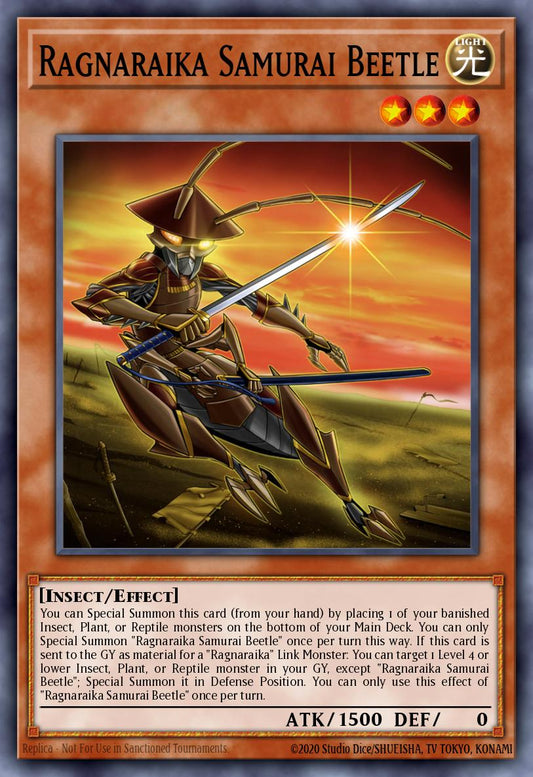 (014) YuGiOh TCG LEDE: Legacy of Destruction Single: Ragnaraika Samurai Beetle  Common