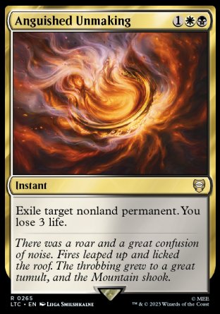 (265) Magic The Gathering Commander: The Lord of the Rings: Tales of Middle-earth Single: Anguished Unmaking  Rare