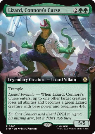 (265) Magic The Gathering Magic: The Gathering | Marvel's Spider-Man: Extras Single: Lizard, Connors's Curse  Rare