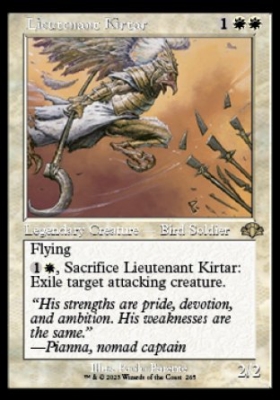 (265) Magic The Gathering Dominaria Remastered: Extras Single: Lieutenant Kirtar  Rare