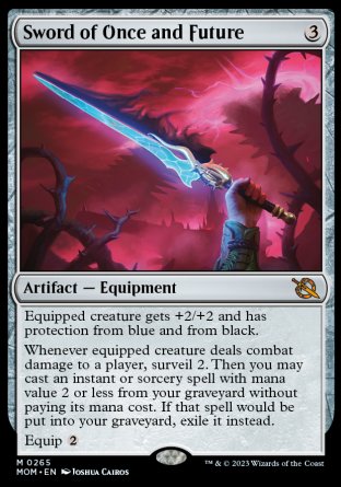 (265) Magic The Gathering March of the Machine Single: Sword of Once and Future  Mythic