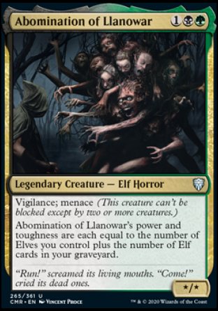 (265/361) Magic The Gathering Commander Legends Single: Abomination of Llanowar Holo Uncommon