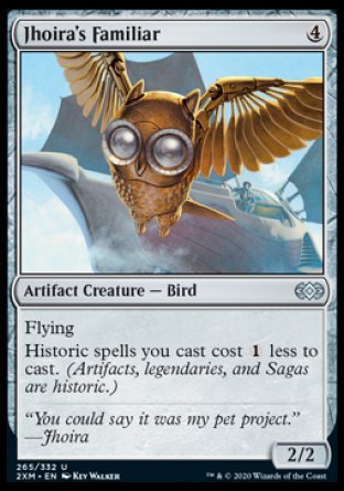 (265/332) Magic The Gathering Double Masters Single: Jhoira's Familiar Holo Uncommon